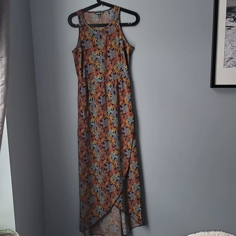 Toad&Co Women's Tank Top - Floral Black and Yellow - Picture 4 of 10